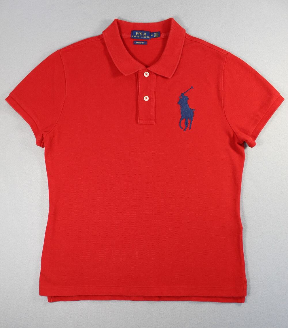 Polo Ralph Lauren Big Pony Polo Shirt Women's Medium Red Skinny Fit